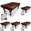 GoSports Premium Leatherette Pool Table Cover - Waterproof & Tearproof - Heavy Duty Indoor & Outdoor Billiard Table Cover, 8 ft (100" L x 56" W x 8" H) (Pack of 5)