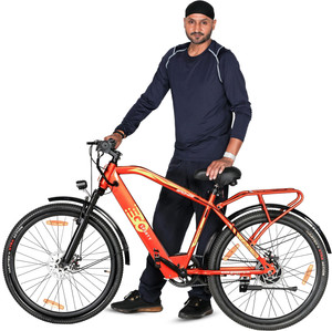 gosporty energy-efficient electric cycle for city rides  eco-commuter cycle  tire 26 inches single speed lithium-ion li-ion electric cycle