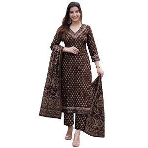 GoSriKi Viscose Printed Kurta With Pant And