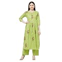 GoSriKi Women's Cotton Anarkali Salwar Suit Set