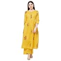 GoSriKi Women's Cotton Anarkali Salwar Suit Set
