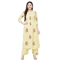GoSriKi Women's Cotton Anarkali Salwar Suit Set