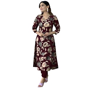 GoSriKi Womens Cotton Blend Printed Kurta with