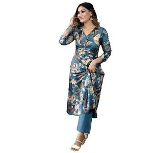GoSriKi Womens Cotton Blend Printed Kurta with