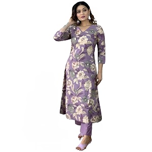 GoSriKi Womens Cotton Blend Printed Kurta with