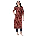 GoSriKi Women39s Cotton Blend Straight Printed Kurta