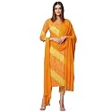 GoSriKi Women39s Cotton Blend Printed Straight Kurta