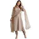 GoSriKi Women39s Cotton Blend Straight Solid Kurta
