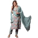 GoSriKi Women39s Cotton Blend Printed Straight Kurta