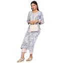 GoSriKi Women39s Cotton Blend Chikankari Embroidered Straight