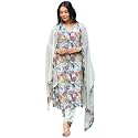 GoSriKi Women39s Cotton Blend Straight Printed Kurta