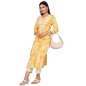 GoSriKi Women39s Cotton Blend Chikankari Embroidered Straight