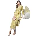 GoSriKi Women39s Cotton Blend Straight Printed Kurta