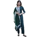 GoSriKi Women39s Cotton Blend Straight Embroidered Kurta