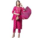 GoSriKi Women39s Cotton Blend Printed Straight Kurta