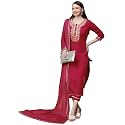 GoSriKi Women39s Cotton Blend Straight Embroidered Kurta