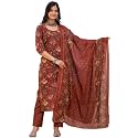 GoSriKi Women39s Cotton Blend Printed Straight Kurta