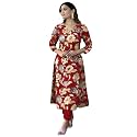 GoSriKi Women39s Cotton Blend Printed Kurta with