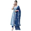 GoSriKi Women39s Cotton Blend Anarkali Printed Kurta