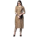 GoSriKi Women39s Cotton Blend Printed Straight Kurta