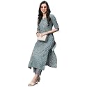 GoSriKi Women39s Cotton Blend Printed Straight Kurta
