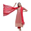 GoSriKi Women39s Cotton Blend Embroidered Straight Kurta