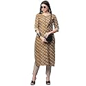 GoSriKi Women39s Cotton Blend Printed Straight Kurta
