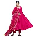 GoSriKi Women39s Cotton Blend Solid Anarkali Kurta