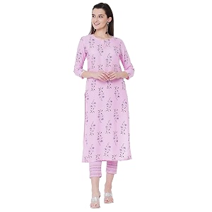 GoSriKi Womens Cotton Straight Printed Kurta with