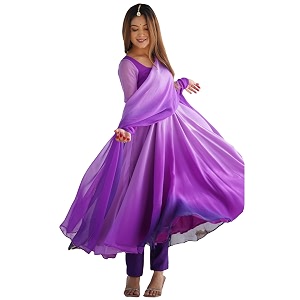 GoSriKi Womens Georgette Anarkali Kurta Set with
