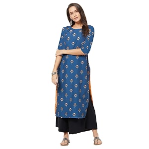 GoSriKi Women Crepe Regular Kurta