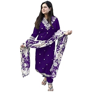 GoSriKi Womens Rayon Blend Straight Embroidered Kurta