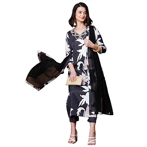 GoSriKi Womens Rayon Blend Kurta Pant With