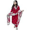 GoSriKi Women39s Rayon Blend Straight Embroidered Kurta