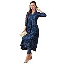 GoSriKi Women39s Rayon Blend A-Line Printed Kurta