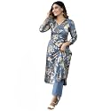 GoSriKi Women39s Cotton Blend Printed Kurta with