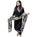 GoSriKi Women39s Rayon Blend Straight Embroidered Kurta