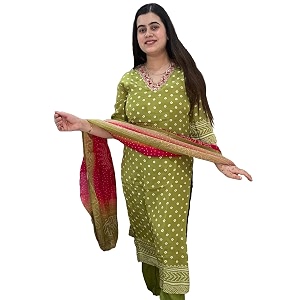 GoSriKi Womens Rayon Viscose Printed Straight Kurta