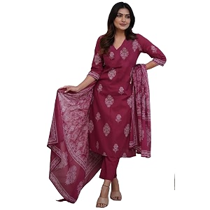 GoSriKi Womens Rayon Viscose Straight Printed Kurta