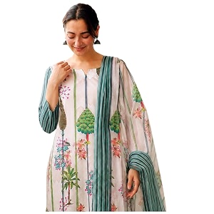 GoSriKi Womens Rayon Viscose Straight Printed Kurta