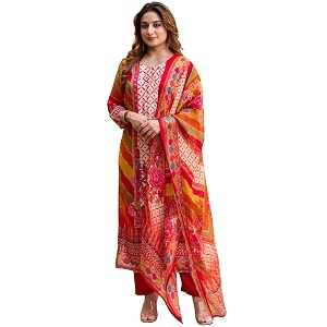 GoSriKi Womens Rayon Viscose Straight Printed Kurta
