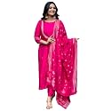 GoSriKi Women39s Silk Blend Straight Embroidered Kurta