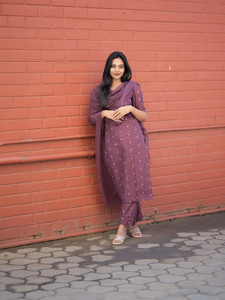 Gosriki Women Kurta Palazzo Dupatta Set