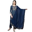 GoSriKi Women39s Cotton Blend Printed Straight Kurta