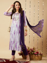 Gosriki Women Cotton Blend Kurta Pant Dupatta Set