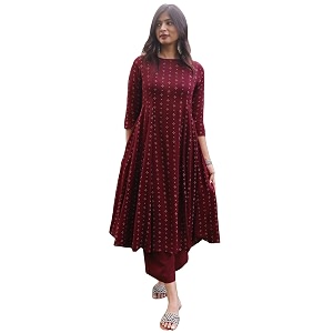 GoSriKi Women Kurta Set Rayon Viscose