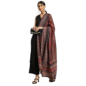 GoSriKi Womens Cotton Blend Straight Solid Kurta