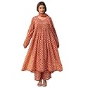 GoSriKi Womens Kashmiri Faren Abaya Black Hand-Block