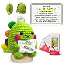 GOSSBY Handmade Positive Dinosaur Crochet - Inspirational Gift for Women - You're Roar-some Thank You for Listening - Christmas, Birthday, Appreciation Thank You Gift Coworker, Sister, Friend, Teacher