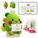Gossby Handmade Positive Dinosaur Crochet - Inspirational Gift for Women - This is a Little Reminder that You are a Truly Roar-Some Human Being